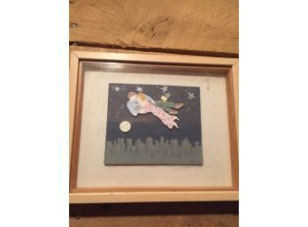 Maud Guilfoyle  Romance Mixed Media Floating Over A City Scape 3D In A Shadow Box Signed, Artist Proof