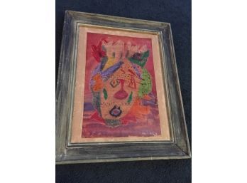 Great Abstract Clown Artwork Framed!