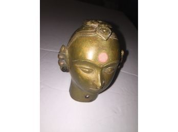 Antique Bronze Indian Head Sculpture