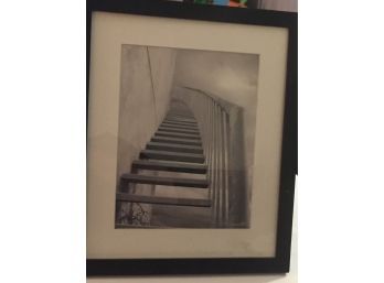 Beautiful Artist Signed Black And White Photograph Framed And Matted