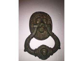 Great Brass/bronze Lion Door Knocker