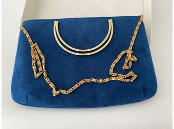 YVONNE BOUTIQUE Blue Suede Bag