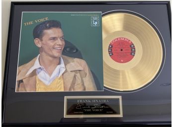 FRANK SINATRA Framed Limited Edition 24 K Gold Plated Lp  Signed Collectible 244/5000