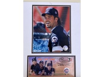 NY METS Mike Piazza, Cliff Floyd & Roberto Alomar Opening Day March 31, 2003