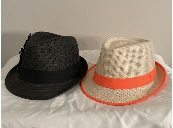 ADOLFO II & LANCASTER  Fedoras Pair Sizes Small-Medium