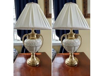 Pair Of Lenox Porcelain Lamps