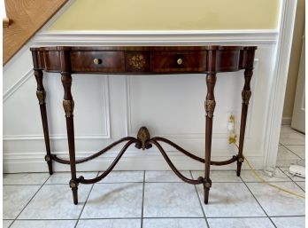 Marquetry Detailed Maitland-Smith Demilune Table