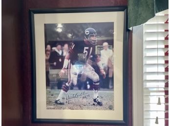 Framed & Matted Autographed Photo Of Dick Butkus