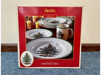 Set Of Four Spode 'Christmas Tree' 3 Piece Place Settings, Retail $332