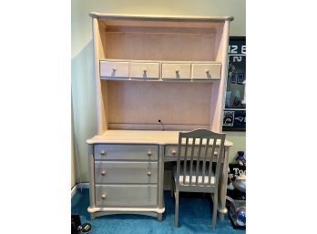 Ragazzi Blonde Wood Desk Hutch & Chair