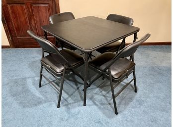 Cosco Card Table & Four Cushioned Folding Chairs