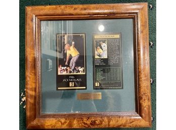 Jack Nicklaus 1986 Framed Collectors Card