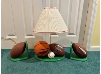 Sports Themed Lamp And Bookends