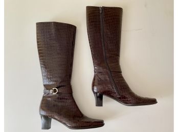 Ferragamo Leather Boots, Size 7 - Never Worn