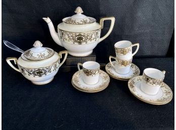 Noritake No. 175 Tea Pot Set - GOLD Bottom Marking