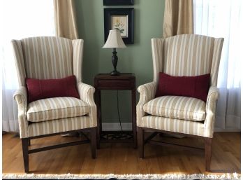 Beautiful Pair Of Recently Upholstered Wing Chairs - Martha Stewart Signature Collection