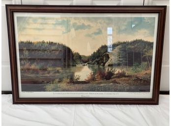 Vintage Signed & Numbered Lovers Leap & Goodyear Island, Bridgewater, CT Print By William H Hilliard