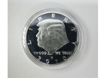 Brand New 2020 Uncirculated Silver Tone Donald Trump American Eagle Commemorative Coin