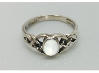 Vintage Sterling Silver Mother Of Pearl Ring