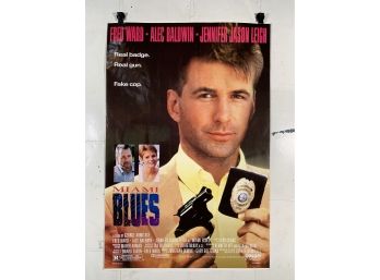 Vintage Folded One Sheet Movie Poster Miami Blues 1990