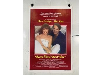 Vintage Folded One Sheet Movie Poster Same Time Next Year