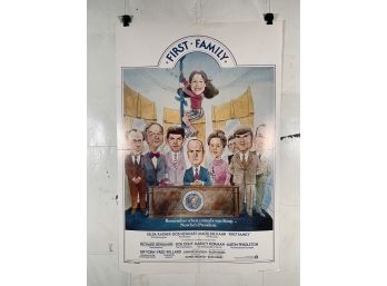 Vintage Folded One Sheet Movie Poster First Family 1980