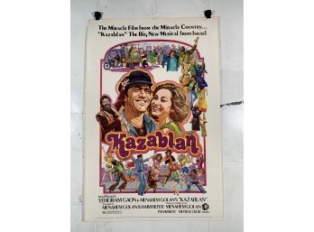 Vintage Folded One Sheet Movie Poster Kazablah 1973