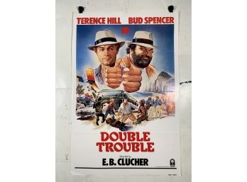 Vintage Folded One Sheet Movie Poster Double Trouble E.B. Clucher