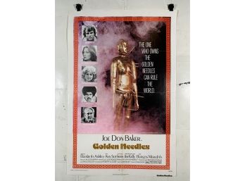 Vintage Folded One Sheet Movie Poster Golden Needles 1974