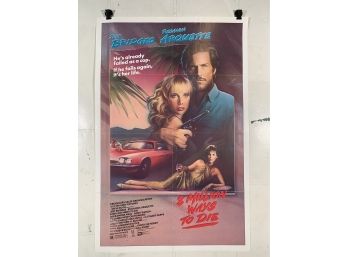 Vintage Folded One Sheet Movie Poster 8 Million Ways To Die 1986