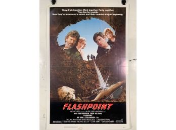 Vintage Folded One Sheet Movie Poster Flashpoint 1984