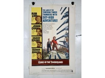 Vintage Folded One Sheet Movie Poster Guns Of The Timberland 1960