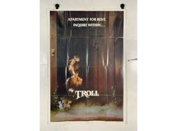 Vintage Folded One Sheet Movie Poster Troll 1985