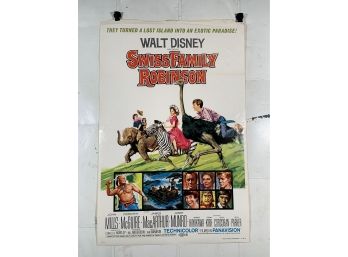 Vintage Folded One Sheet Movie Poster  Walt Disney 1968