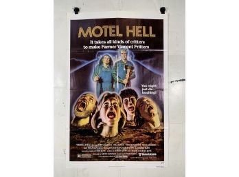 Vintage Folded One Sheet Movie Poster Motel Hell 1980