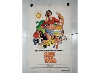 Vintage Folded One Sheet Movie Poster Summer School Teachers 1975