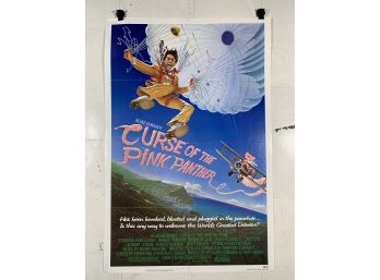 Vintage Folded One Sheet Movie Poster Curse Of The Pink Panther