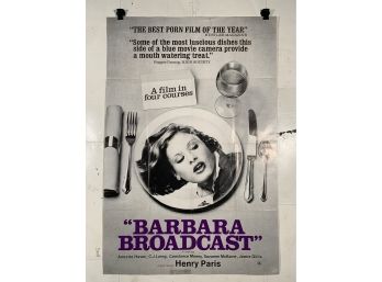 Vintage Folded One Sheet Movie Poster Broadcast Barbara