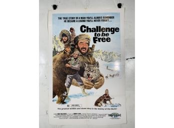 Vintage Folded One Sheet Movie Poster Challenge To Be Free 1974