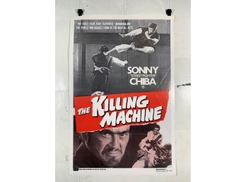 Vintage Folded One Sheet Movie Poster Sonny Chiba Is The Killing Machine