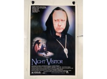 Vintage Folded One Sheet Movie Poster Night Visitor 1989