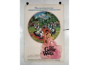 Vintage Folded One Sheet Movie Poster The Great Waltz 1972