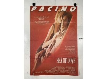 Vintage Folded One Sheet Movie Poster Pacino In Sea Of Love 1989