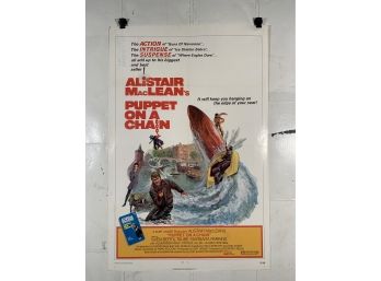 Vintage Folded One Sheet Movie Poster Puppet On A Chain