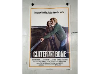 Vintage Folded One Sheet Movie Poster Cutter And Bone