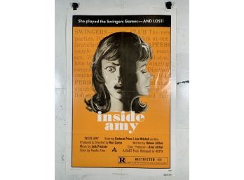 Vintage Folded One Sheet Movie Poster Inside Amy 1974