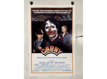 Vintage Folded One Sheet Movie Poster Carny Style B