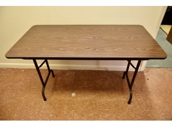 Wooden Veneer Top Metal Folding Table