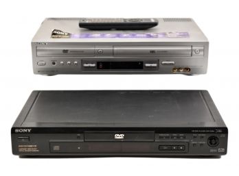 Sony CD/DVD Player (Model #DVP-S360) And Sony DVD Player/Video Cassette Recorder (Model #SLV-D300P)