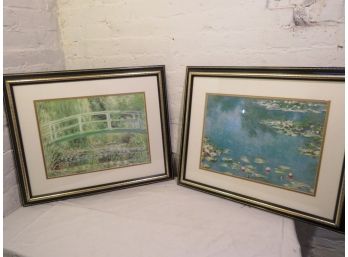 Pair Of Monet Impressionists Framed Prints